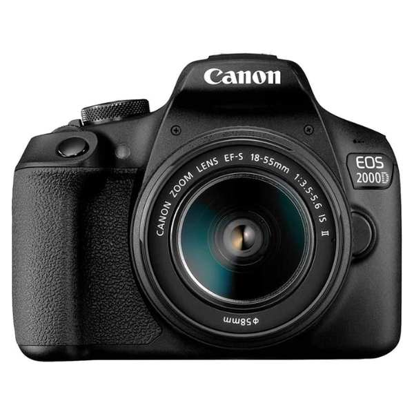 Canon EOS 2000D DSLR Camera and EF-S 18-55 mm f3.5-5.6 is II Lens, Black
