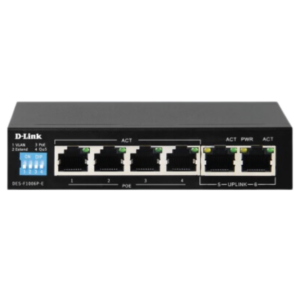 D-Link DES-F1006P-EB 6-port Fast Ethernet Unmanaged Long Range Surveillance Switch