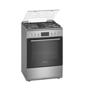 Bosch HXQ38AE50M 4 Gas Cooker + 1 Electric Oven - Stainless Steel