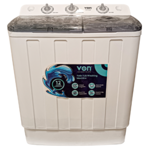 Von VALS-75BWY Twin Tub Washing Machine - 7.5Kg + Get Free Rack + Gama 2L